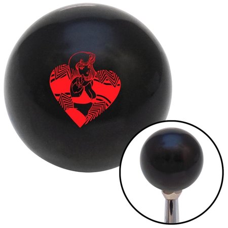 Newalthlete Red Anime Girl in Heart Black Shift Knob with M16 x 1.5 Insert Shifter Auto Manual NE1564189